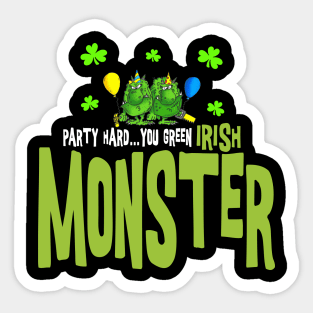 Green Irish Monster Sticker